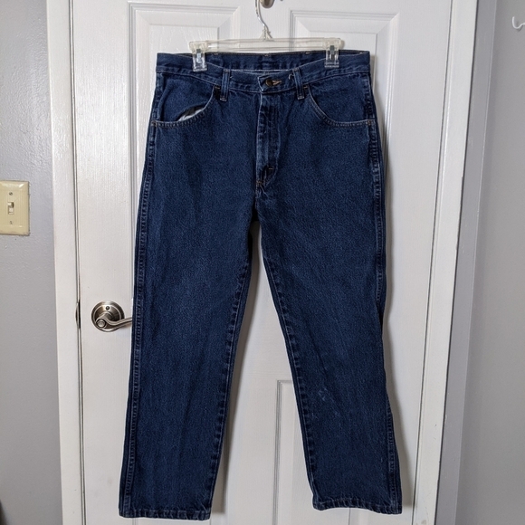 New Classic‎ Fit 100% Cotton Medium Wash Men's Jeans from Rustler Size 34x29 - Picture 1 of 7